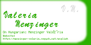 valeria menzinger business card